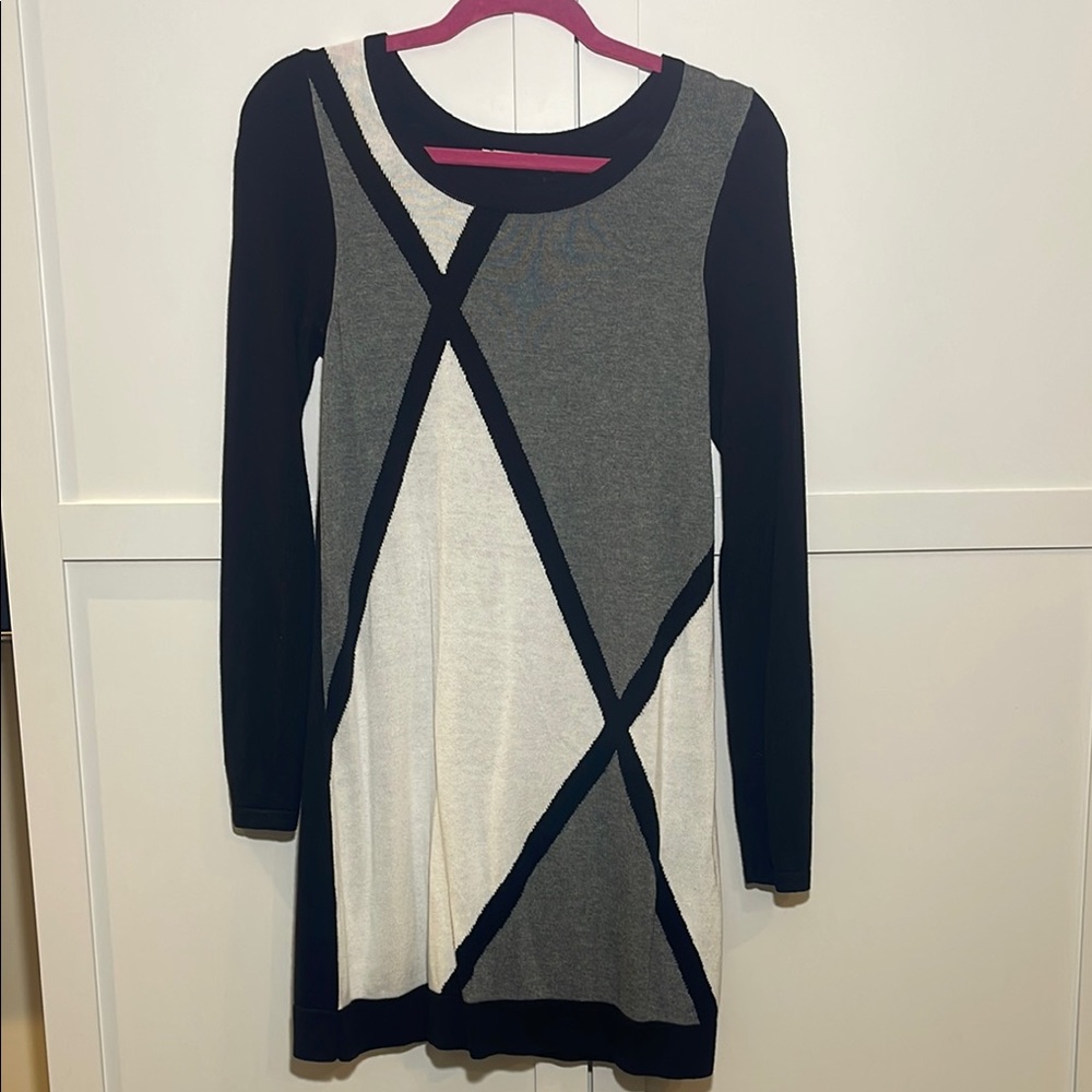 Ricki's Black and Gray Long Sleeve Sweater Dress